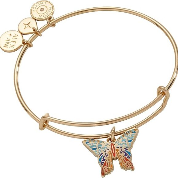 NWT Alex and Ani  Chrysiridia Rhipheus Butterfly Charm Bangle - Picture 1 of 3